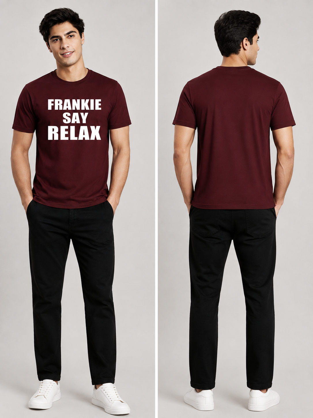 Frankie Printed Round Neck Regular Pre-customized Tshirt for Men