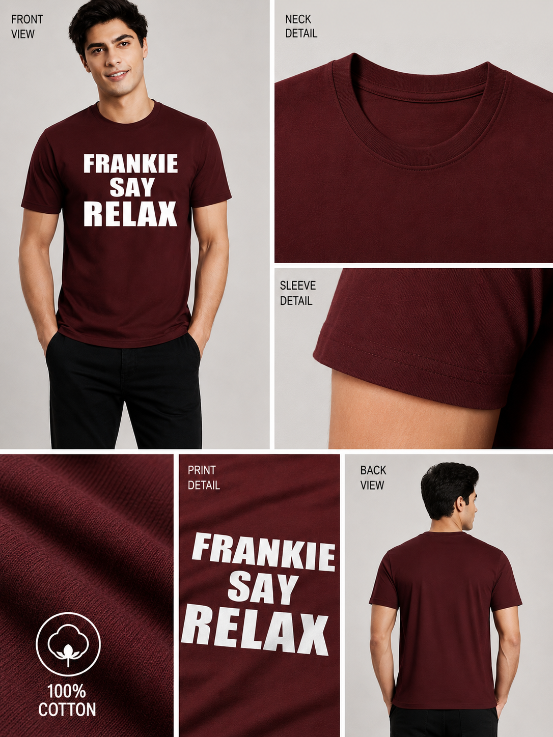 Frankie Printed Round Neck Regular Pre-customized Tshirt for Men