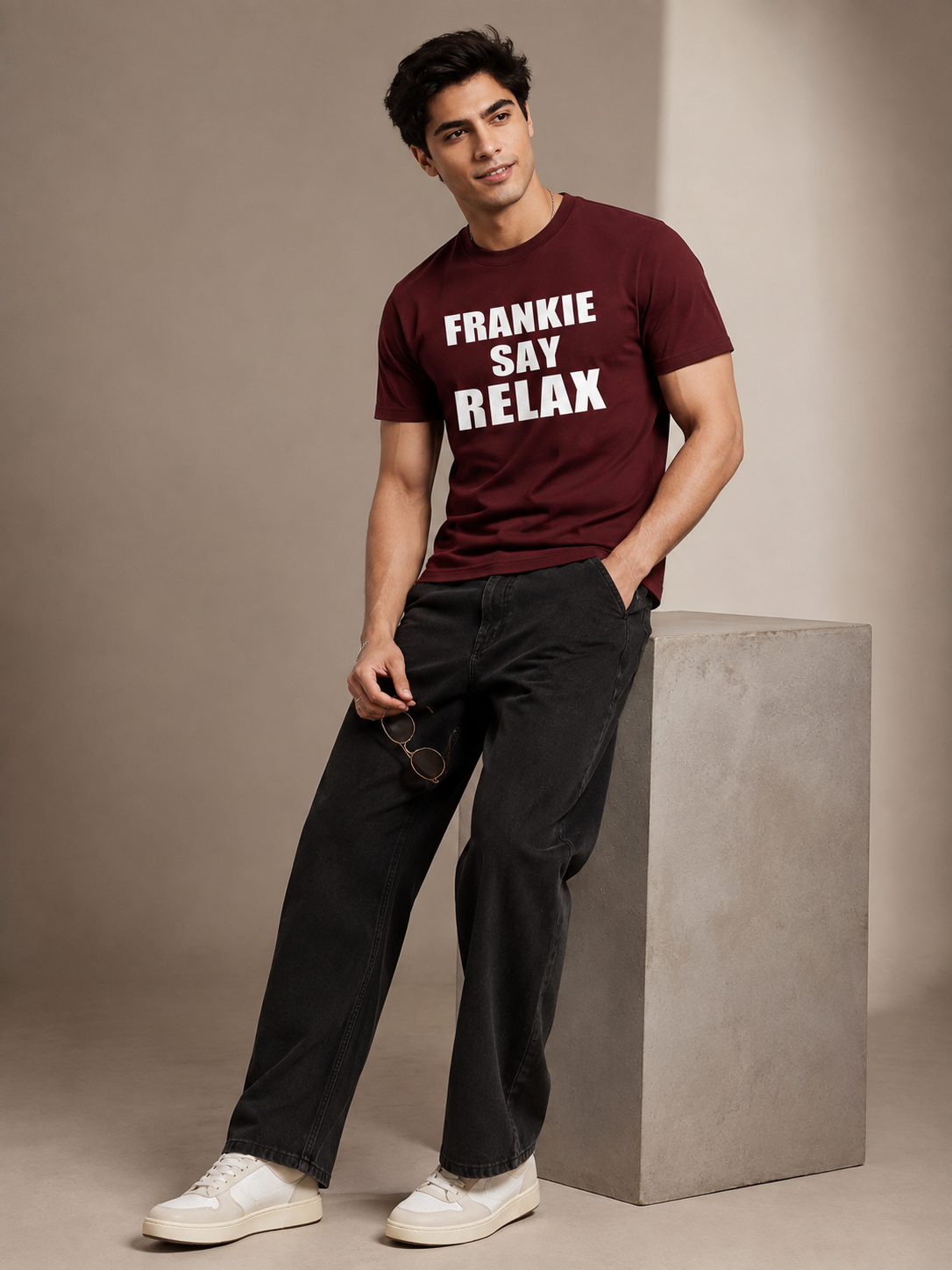 Frankie Printed Round Neck Regular Pre-customized Tshirt for Men