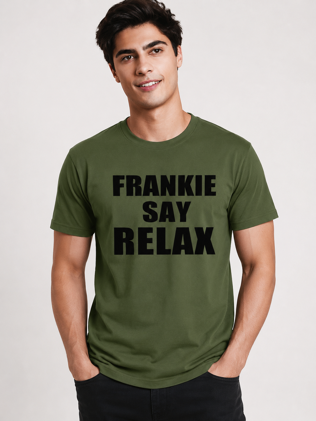 Frankie Printed Round Neck Regular Pre-customized Tshirt for Men