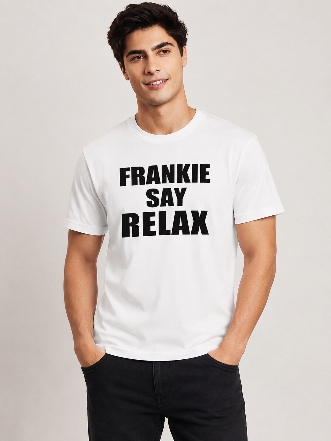 Frankie Printed Round Neck Regular Pre-customized Tshirt for Men