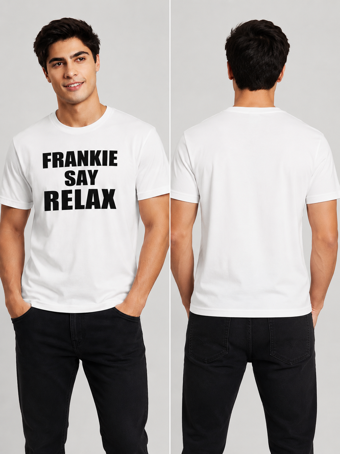 Frankie Printed Round Neck Regular Pre-customized Tshirt for Men