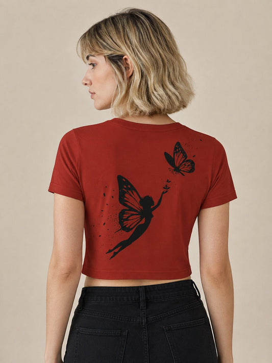 Aesthetic-015-Printed-Round-Neck-Crop-Tshirt-for-Women