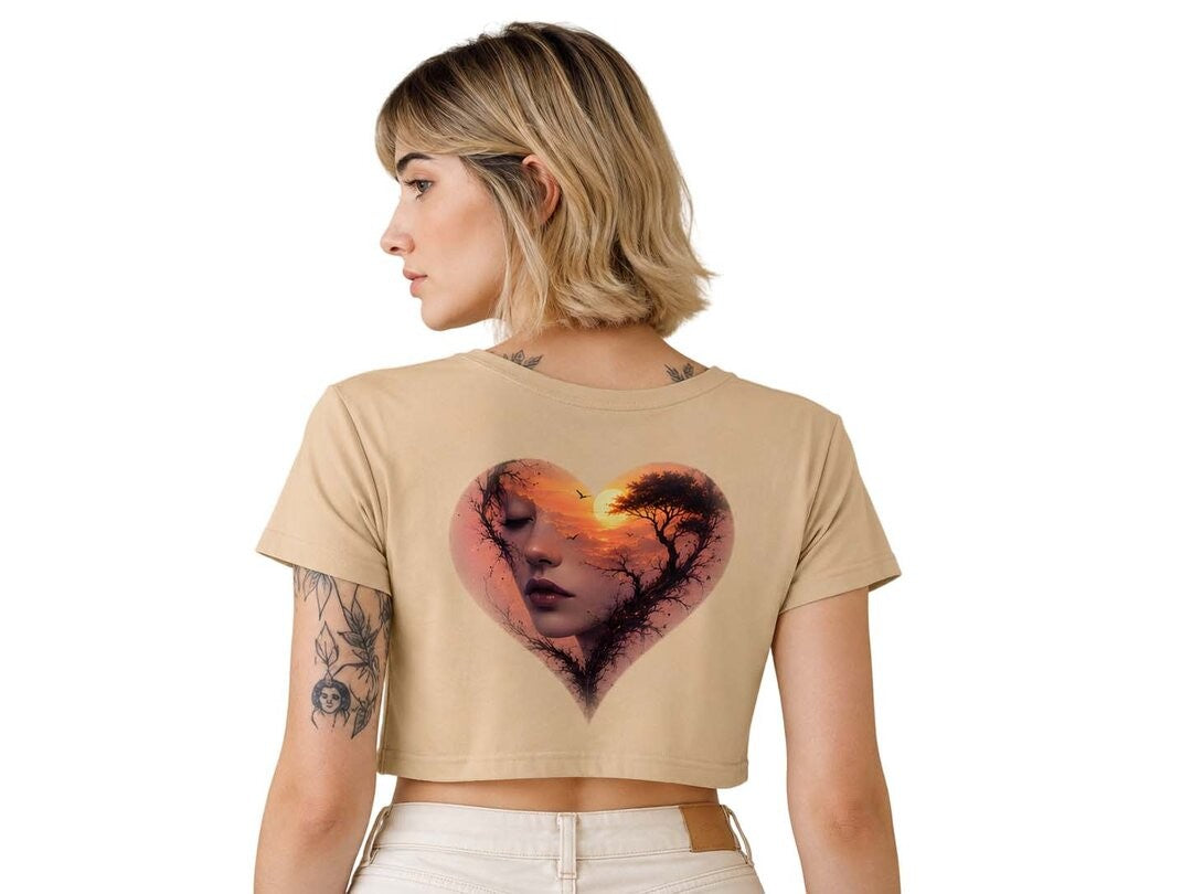 Cyber Ronin Printed Round Neck Crop Pre-customized Tshirt for Women