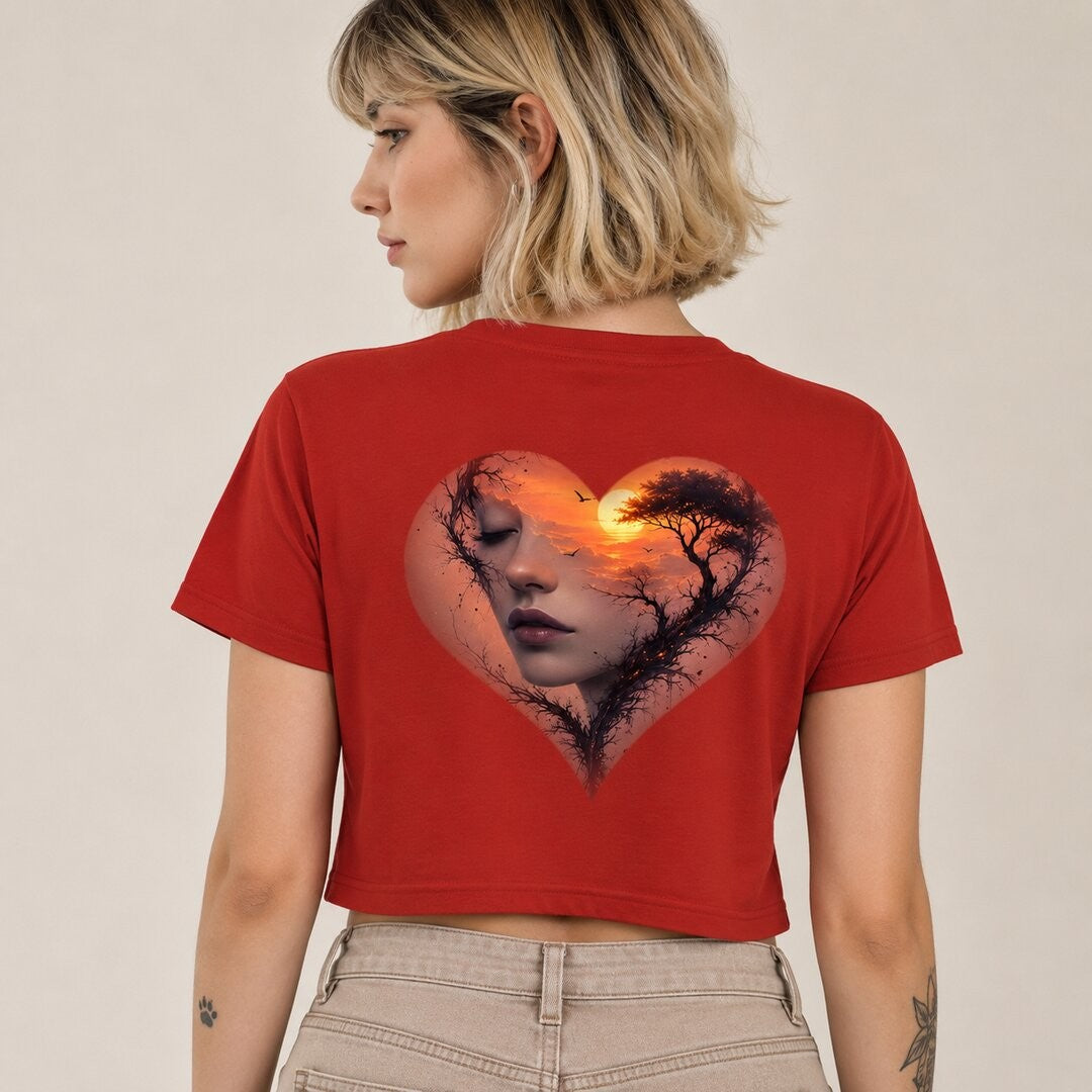 Cyber Ronin Printed Round Neck Crop Pre-customized Tshirt for Women