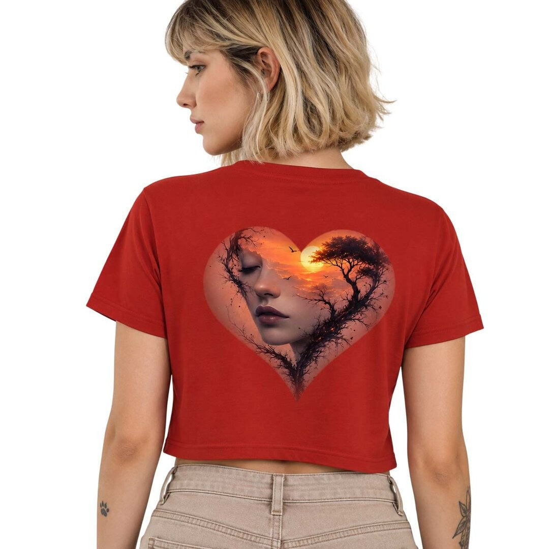 Cyber Ronin Printed Round Neck Crop Pre-customized Tshirt for Women
