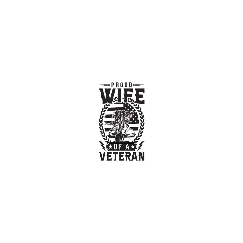 Veterans Wife Printed Round Neck Crop Pre-customized Tshirt for Women