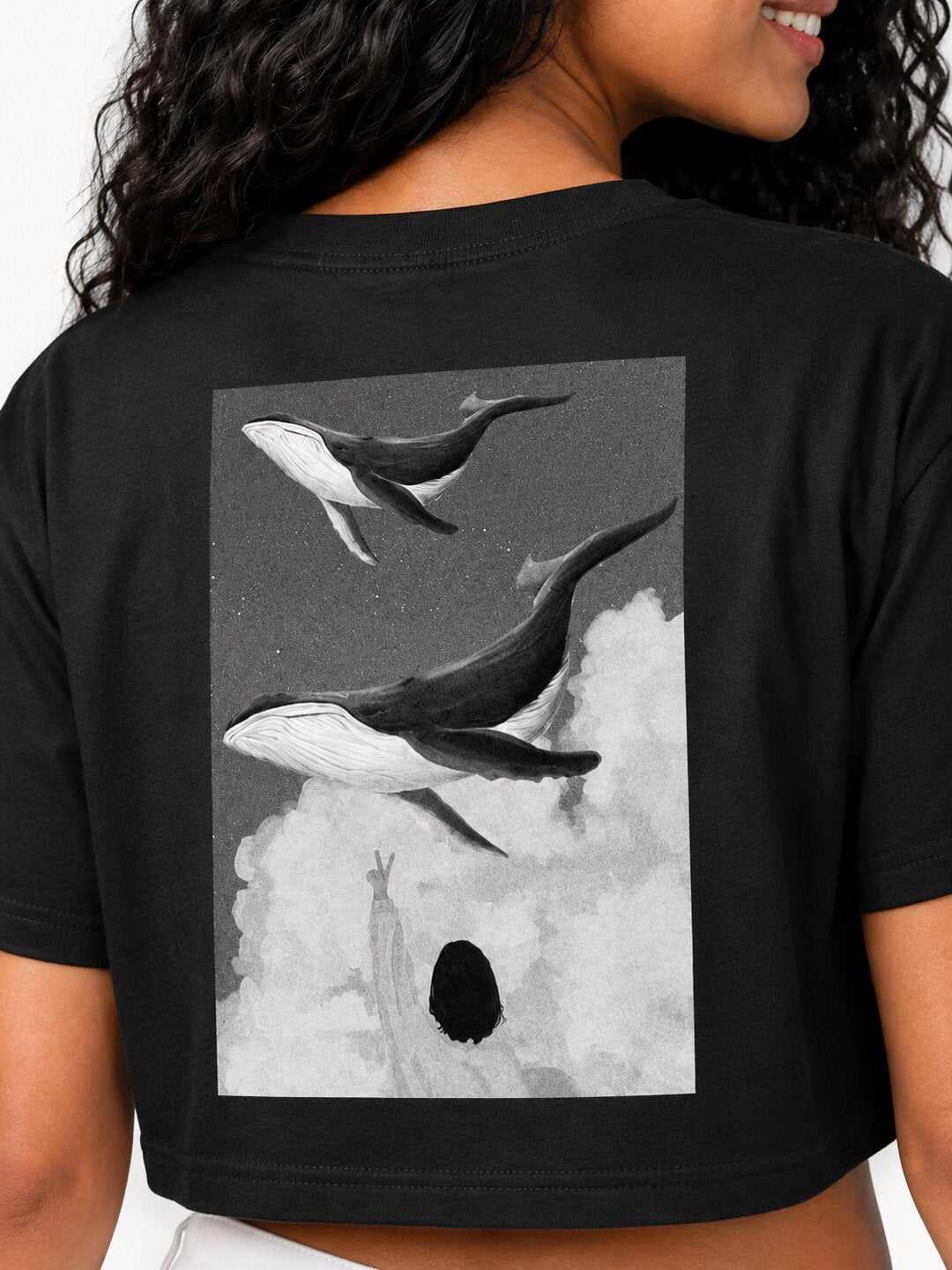 Seoul Static Printed Round Neck Crop Pre-customized Tshirt for Women