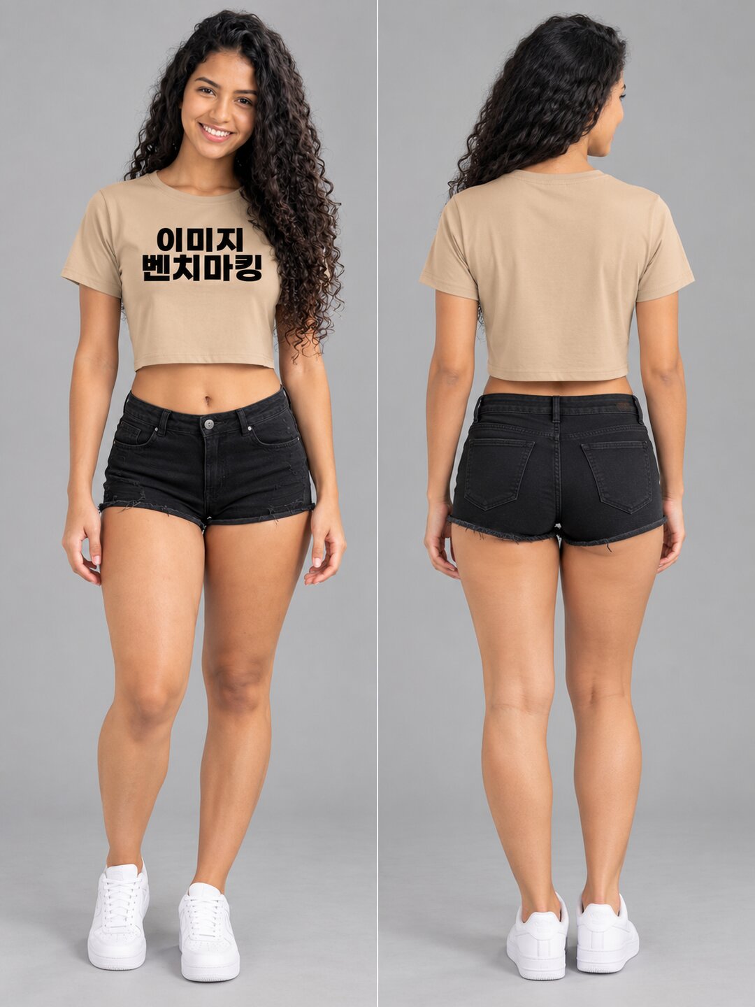 Benchmark Printed Round Neck Crop Pre-customized Tshirt for Women