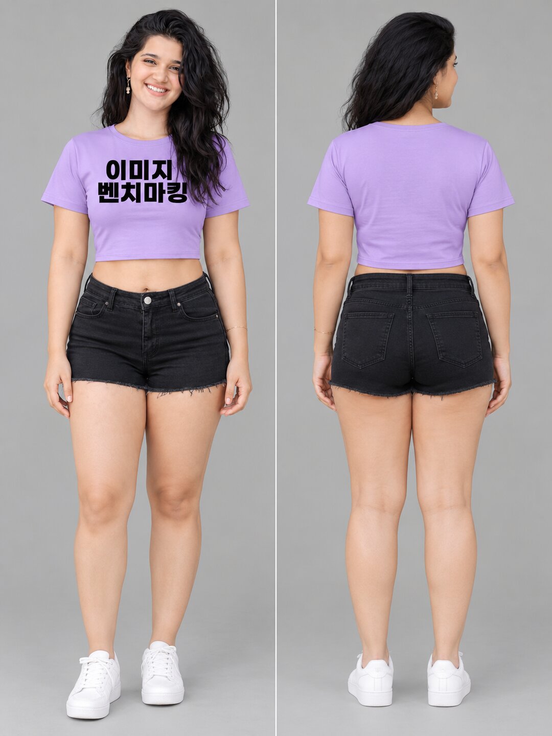 Benchmark Printed Round Neck Crop Pre-customized Tshirt for Women