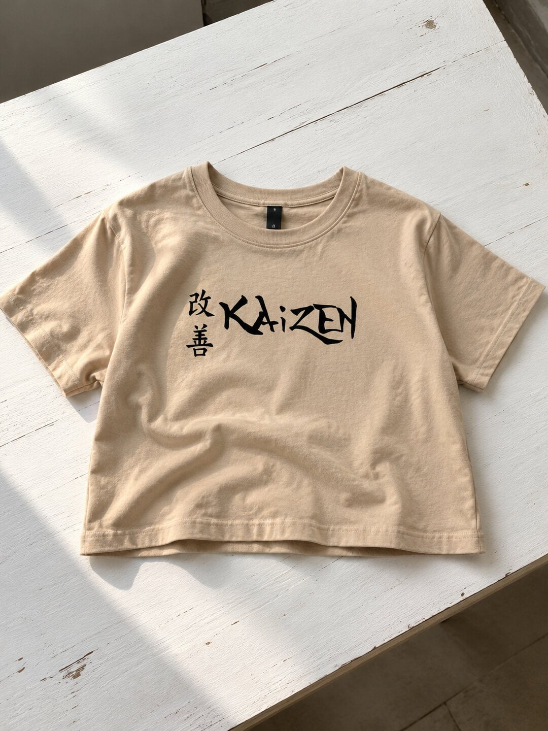 Kaizen Printed Round Neck Crop Pre-customized Tshirt for Women
