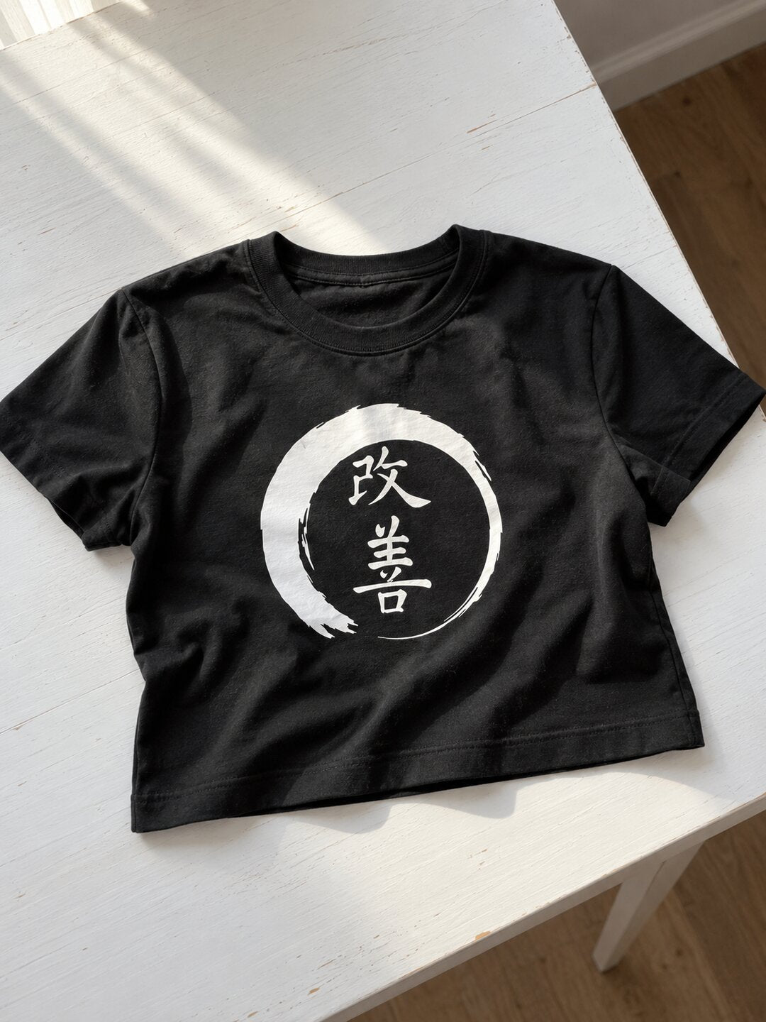 Reform Printed Round Neck Crop Pre-customized Tshirt for Women