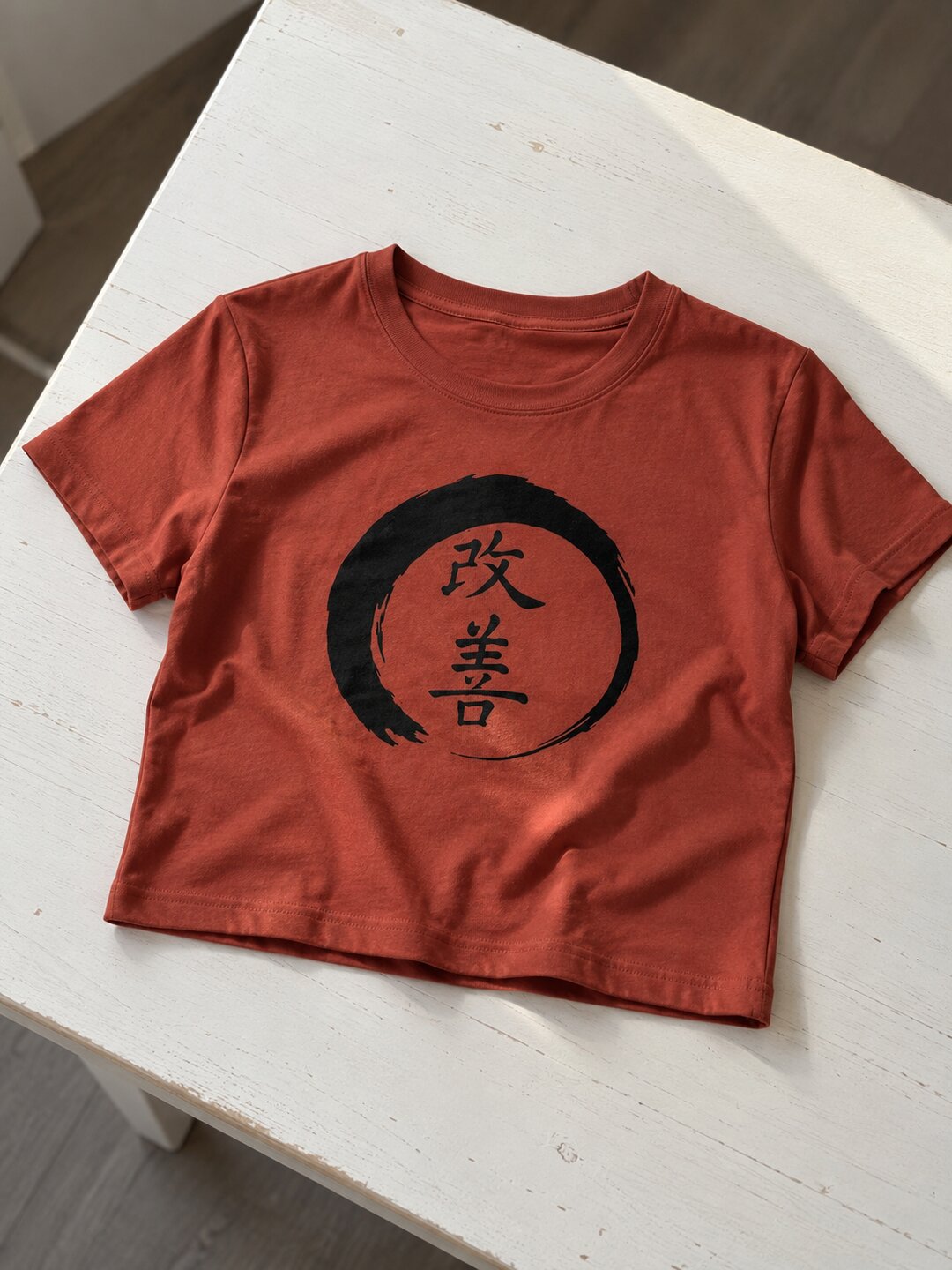 Reform Printed Round Neck Crop Pre-customized Tshirt for Women