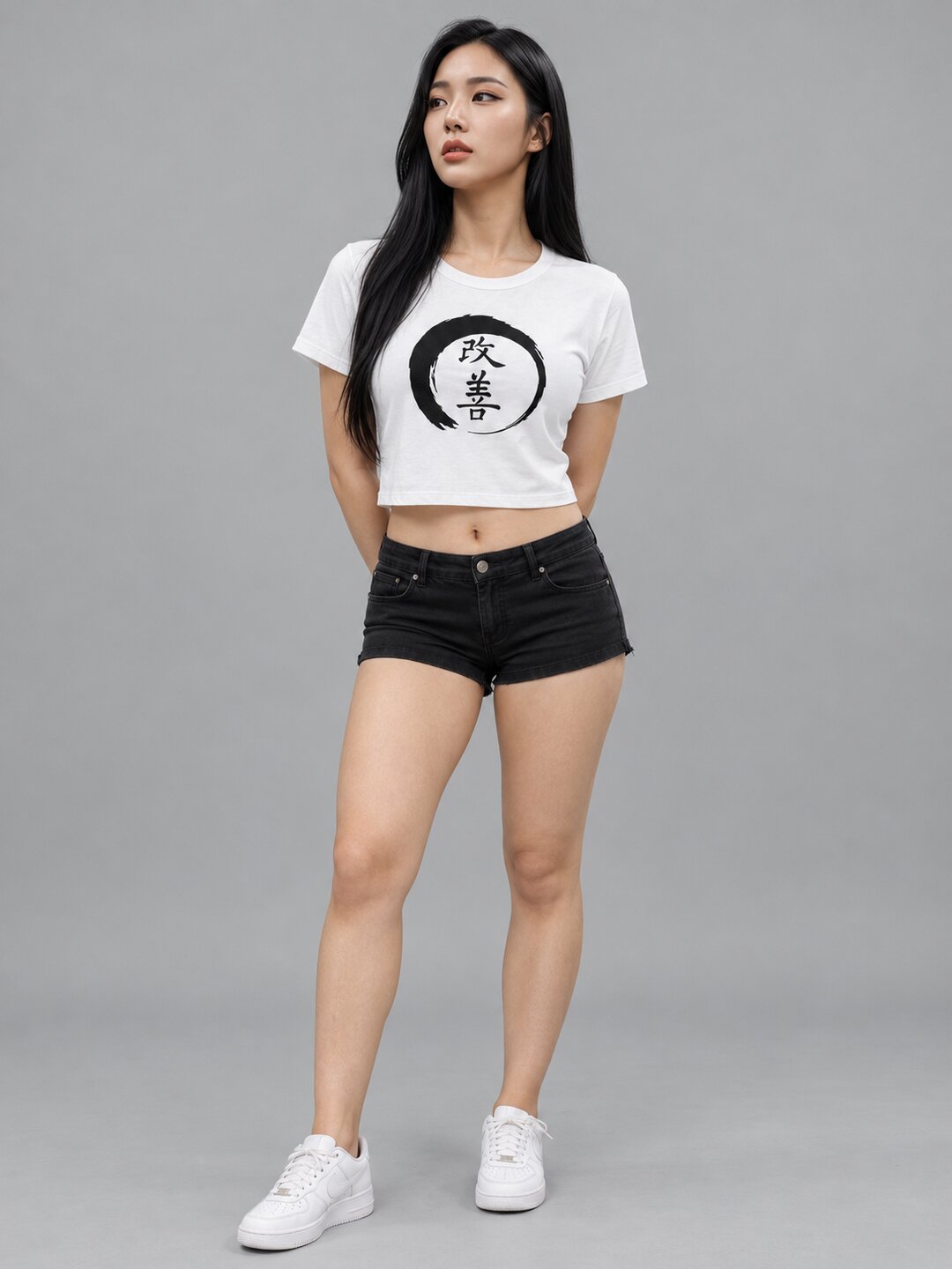 Reform Printed Round Neck Crop Pre-customized Tshirt for Women
