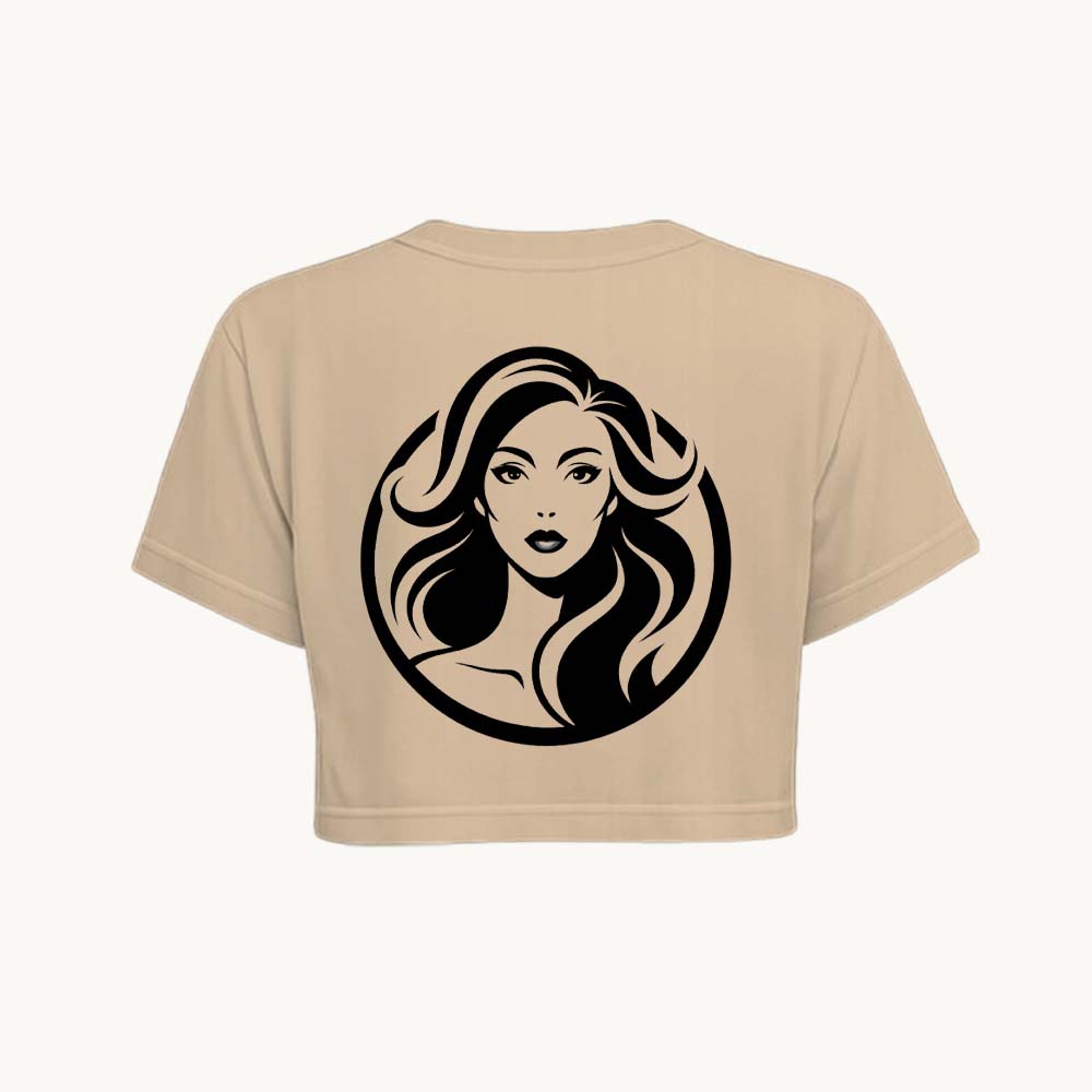 MirrorUrself Printed Round Neck Crop Pre-customized Tshirt for Women