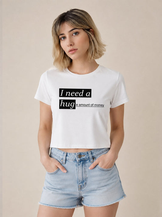 Word-Idioms-021-Printed-Round-Neck-Crop-Tshirt-for-Women