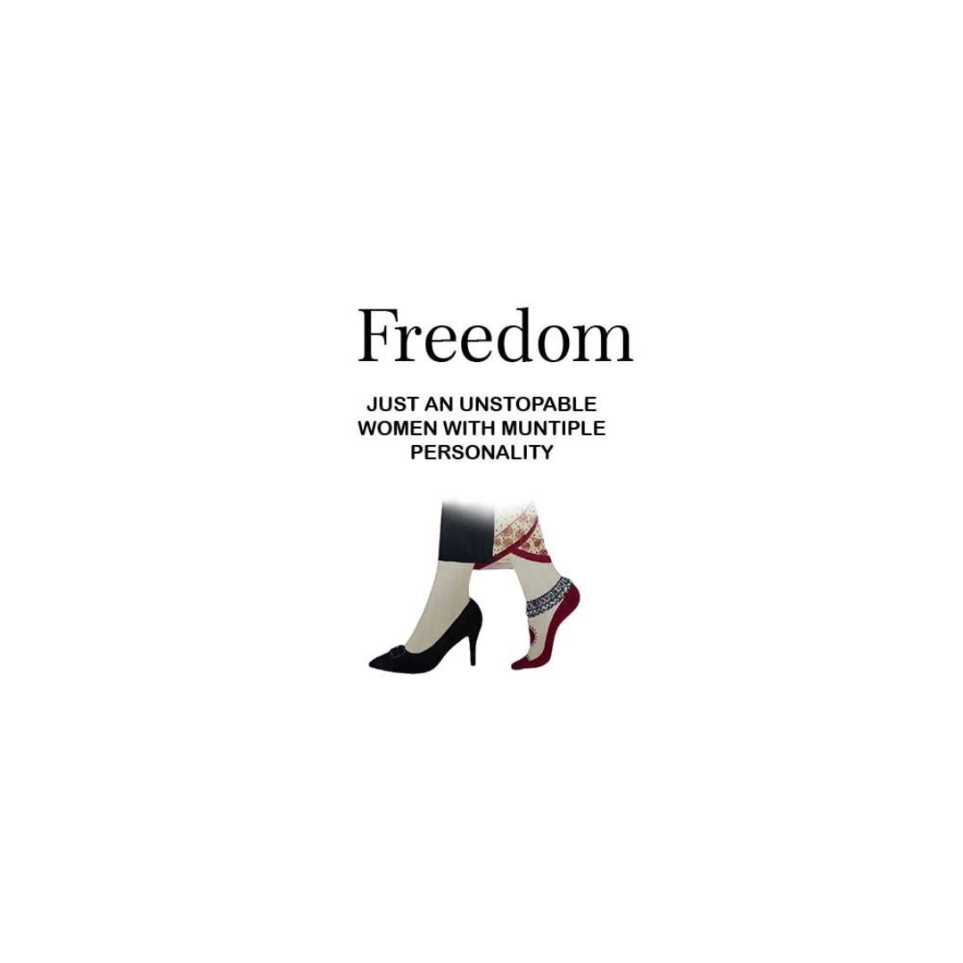 Freedom Printed Round Neck Crop Pre-customized Tshirt for Women